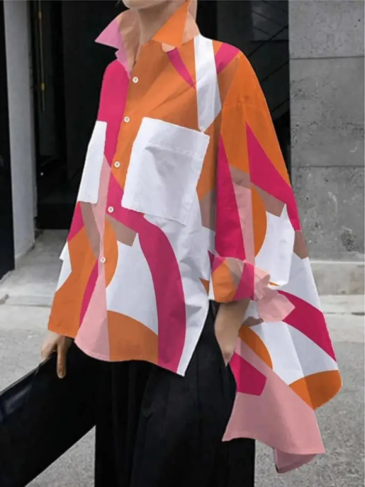 Yeezzi Urban Female Printed High-Low Lapel Blouses Spring Autumn Long Sleeves Loose Casual Trendy Shirts Tops For Women 2023 New
Yeezzi Urban Female Printed High-Low Lapel Blouses Spring Autumn Long Sleeves Loose Casual Trendy Shirts Tops For Women 2023 New