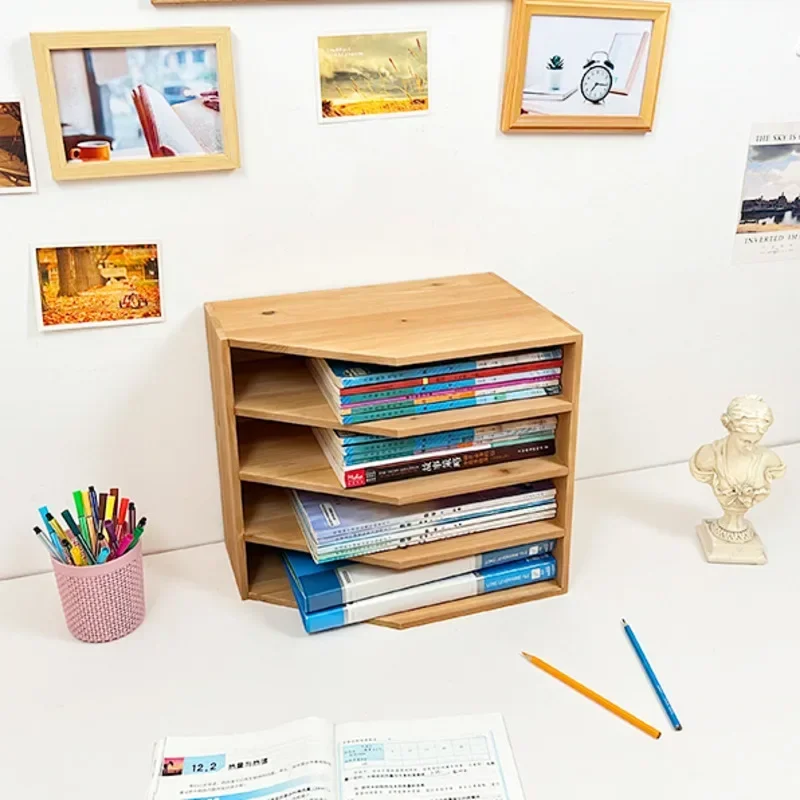 Small Wooden Bookshelf with Moisture Proof File Holder Eco Friendly Magazine Rack Dual Purpose Dormitory Desktop Organizer
Small Wooden Bookshelf with Moisture Proof File Holder Eco Friendly Magazine Rack Dual Purpose Dormitory Desktop Organizer
