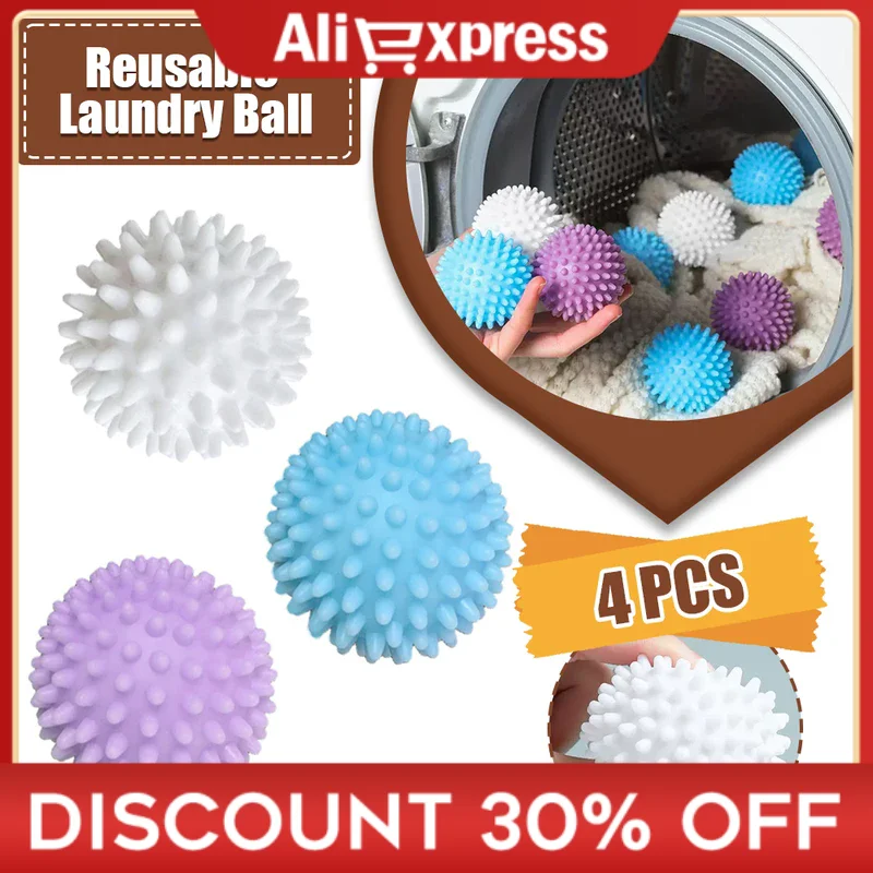 1~4 PCS PVC Reusable Laundry Ball Washing Machine Decontamination Household Fabric Softener Ball Household Cleaning Accessrices
1~4 PCS PVC Reusable Laundry Ball Washing Machine Decontamination Household Fabric Softener Ball Household Cleaning Accessrices