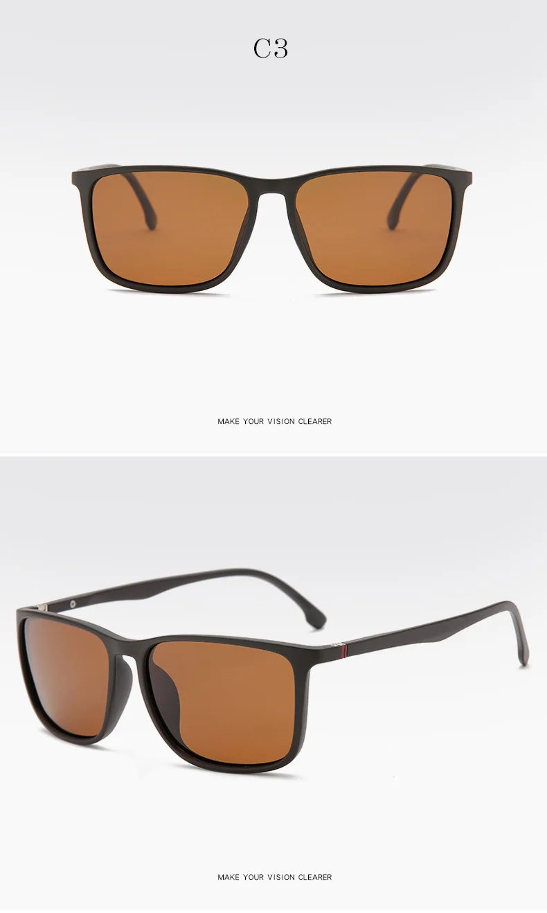 Kwadratowe spolaryzowane okulary mężczyźni Anti Glare Minus Tea Lens 14 Se7f55620d23541e39b8a7ca679b94034g