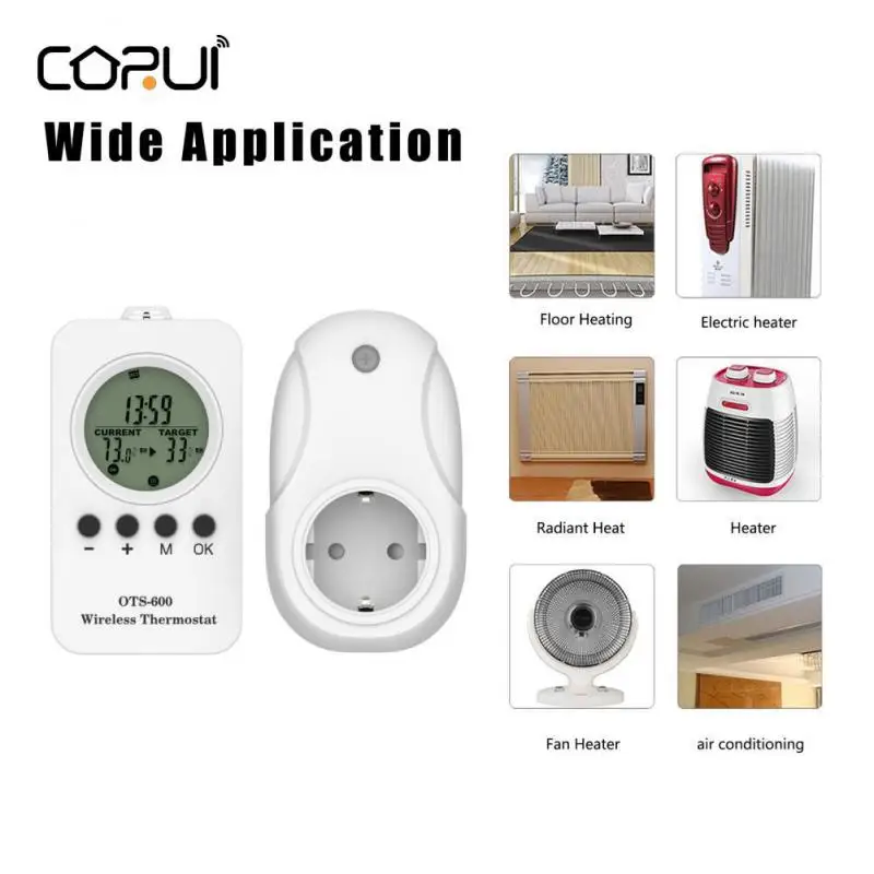 CORUI Tuya WiFi Smart Temperature Control Socket Wifi Switch Mobile Phone App Timing Remote Control Graffiti Temperature Control
CORUI Tuya WiFi Smart Temperature Control Socket Wifi Switch Mobile Phone App Timing Remote Control Graffiti Temperature Control