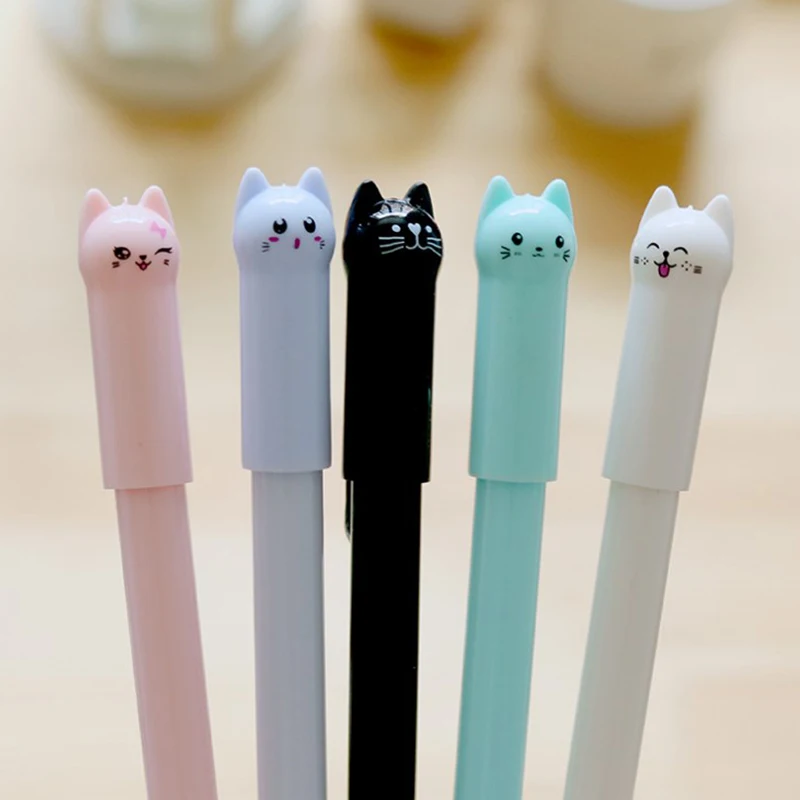 10Pcs/Lot Kawaii Cat Gel Pen 0.38mm Creative Cute Neutral Ink Pen Children Gift School Office Writing Supplies Stationery
10Pcs/Lot Kawaii Cat Gel Pen 0.38mm Creative Cute Neutral Ink Pen Children Gift School Office Writing Supplies Stationery