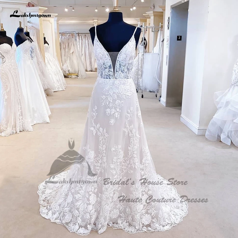 Lakshmigown Sexy Women Boho Lace Wedding Dress New 2023 A Line Plunging Beach Bridal Gowns Beaded Backless Vestidos Para Playa
Lakshmigown Sexy Women Boho Lace Wedding Dress New 2023 A Line Plunging Beach Bridal Gowns Beaded Backless Vestidos Para Playa