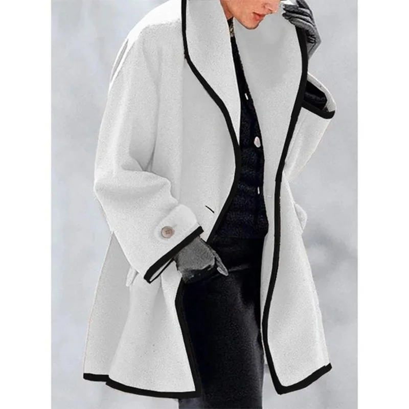 2021 Women's Autumn and Winter New Multicolor Round Neck Loose Woolen Coat One Button Color Matching Long-sleeved Casual Jacket
2021 Women's Autumn and Winter New Multicolor Round Neck Loose Woolen Coat One Button Color Matching Long-sleeved Casual Jacket