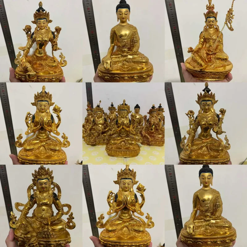 GOOD Buddhism gilding copper Buddha statue HOME family temple protection Guanyin Tara Sakyamuni God of Wealth Guru Rinpoche
GOOD Buddhism gilding copper Buddha statue HOME family temple protection Guanyin Tara Sakyamuni God of Wealth Guru Rinpoche
