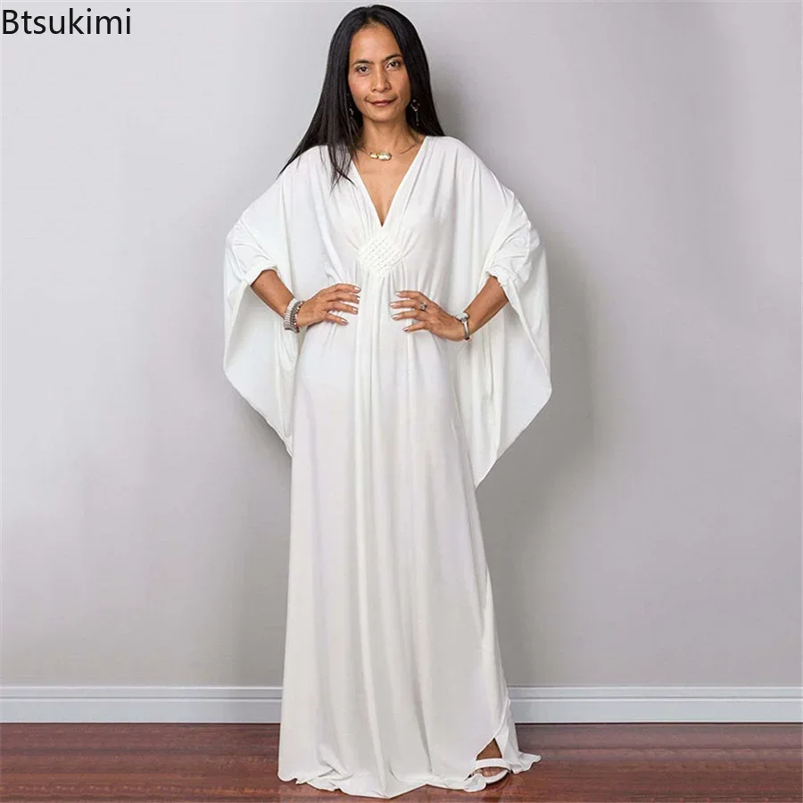 2024Women's Summer Boho Long Kimono Dress Solid Short Sleeve Bathing Suit Beach Cover Up Holiday Caftan Dress Swim Suit Cover Up
2024Women's Summer Boho Long Kimono Dress Solid Short Sleeve Bathing Suit Beach Cover Up Holiday Caftan Dress Swim Suit Cover Up