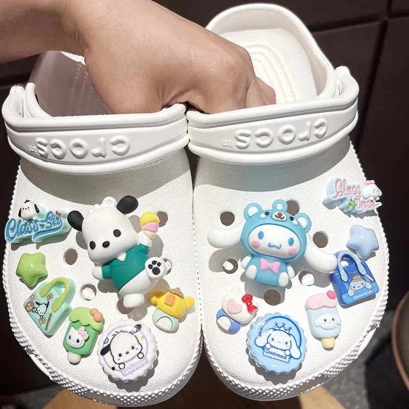 7-8Pcsset New Sanrio Kuromi Led Accessories Shoe Charms Buckle Set Cartoon Cinnamoroll Melody Pochacco Kawaii Diy Charm Gift
7-8Pcsset New Sanrio Kuromi Led Accessories Shoe Charms Buckle Set Cartoon Cinnamoroll Melody Pochacco Kawaii Diy Charm Gift