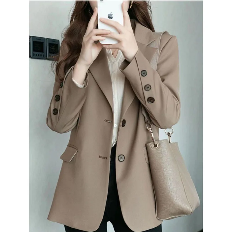 Blazers2023 Womens Notched Single Breasted Solid Casual Office Lady All-match Daily Classic Chic Streetwear Blazers Top New Spri
Blazers2023 Womens Notched Single Breasted Solid Casual Office Lady All-match Daily Classic Chic Streetwear Blazers Top New Spri