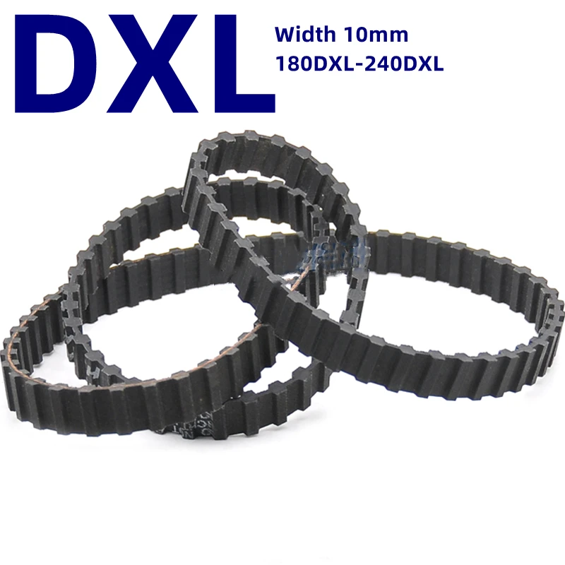 

DXL-XL Black Rubber Double-sided Tooth Timing Belt Width 10mm 180/182/184/186/188/190/192/194/196/200/206/210/220/228-240DXL