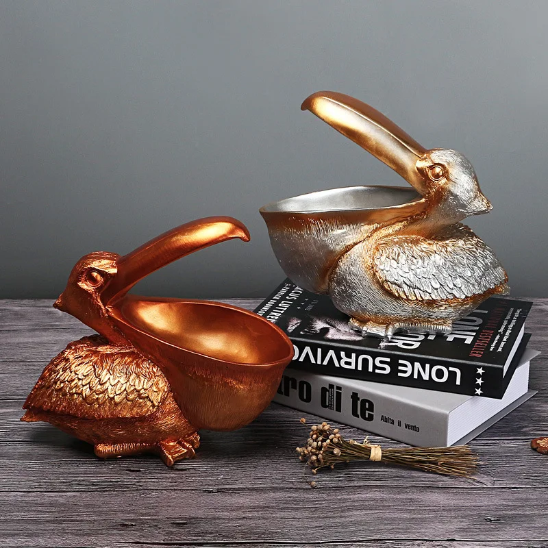 European Style Pelican Parrot Statue Resin Pelican Animal Ornaments for Cabinet Living Room Key Storage Cabinet Porch Decoration
European Style Pelican Parrot Statue Resin Pelican Animal Ornaments for Cabinet Living Room Key Storage Cabinet Porch Decoration