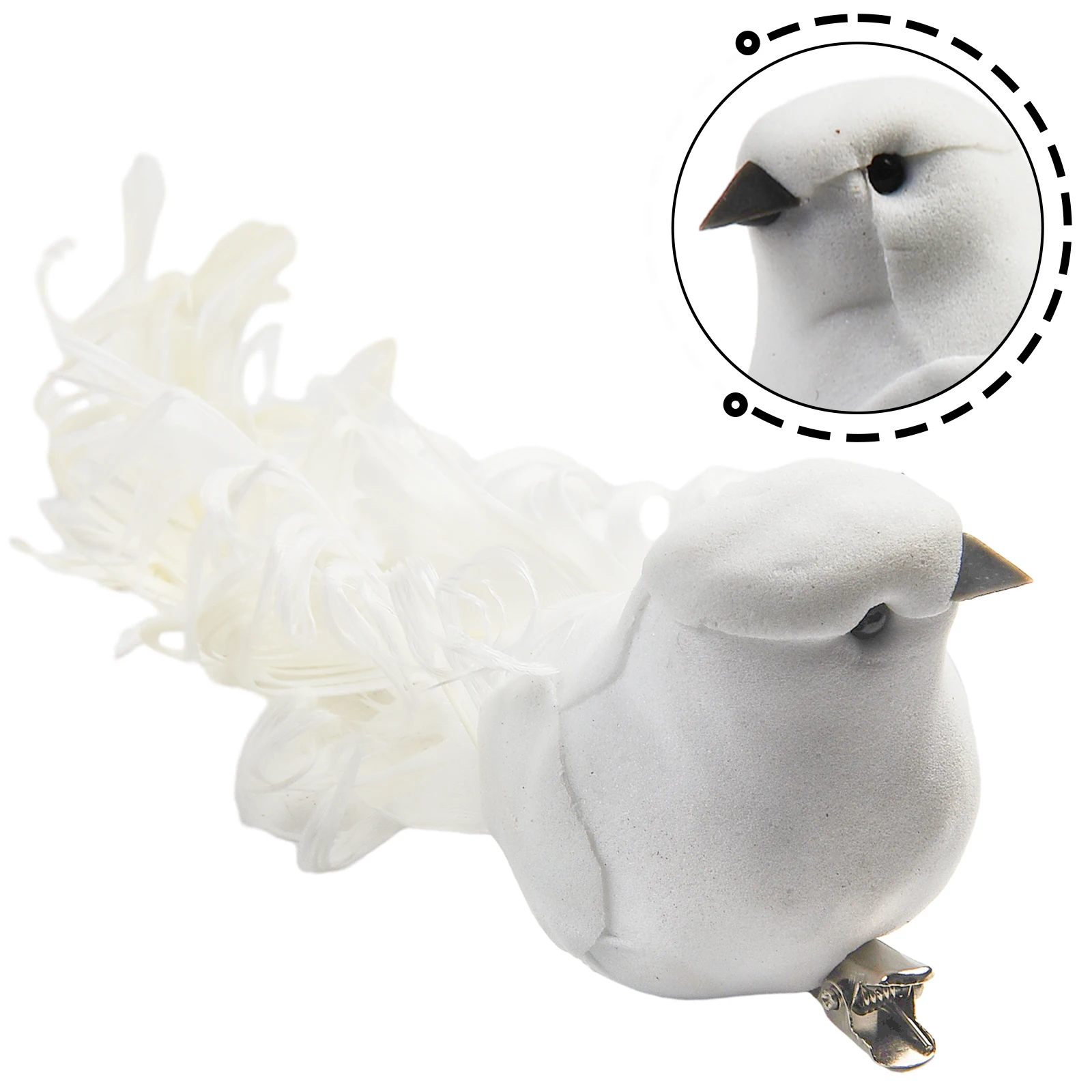 Décor Artificial Bird 15x3.5x4.5cm White With Clip 4PCS Christenings Cute Decorative Feathers Lover Peace Doves
Décor Artificial Bird 15x3.5x4.5cm White With Clip 4PCS Christenings Cute Decorative Feathers Lover Peace Doves