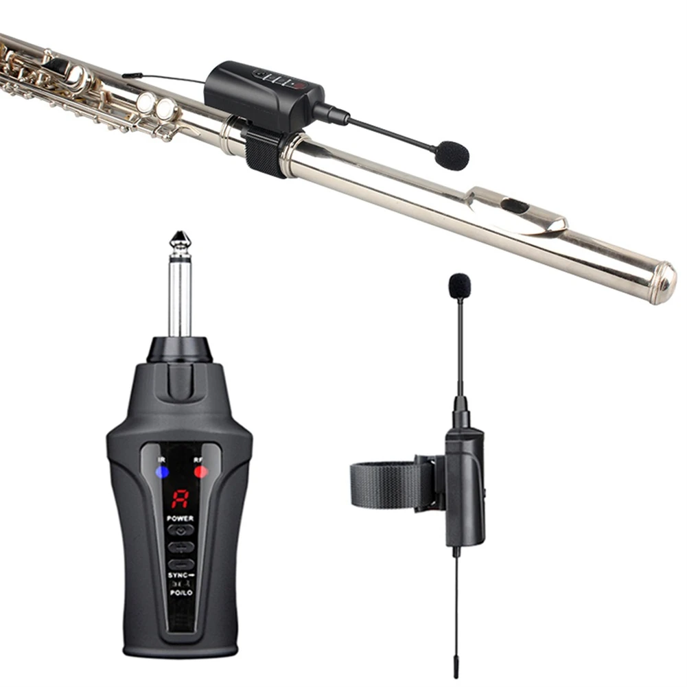 UHF Wireless Mic Pick Up Receiver Audio Transmitter System Professional Clip-On Instrument Microphone Condenser Mic For Flute
UHF Wireless Mic Pick Up Receiver Audio Transmitter System Professional Clip-On Instrument Microphone Condenser Mic For Flute