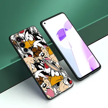 Funny Cute Rabbit Wolf dog Case For OnePlus 9 10 ACE 2V Pro 9RT 10T 10R 11R Nord CE 2 3 Lite N10 N20 N30 5G Black Silicone Cover