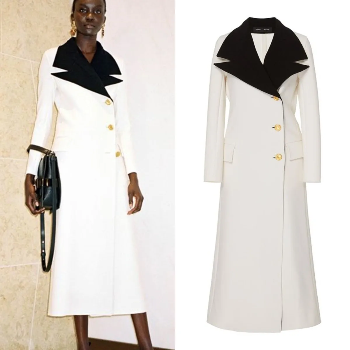Designer Cashmere Women Overcoat Woolen Splicing Color Long Jacket Custom Size Formal Trench Coat Women Suit Blazer Costume
Designer Cashmere Women Overcoat Woolen Splicing Color Long Jacket Custom Size Formal Trench Coat Women Suit Blazer Costume