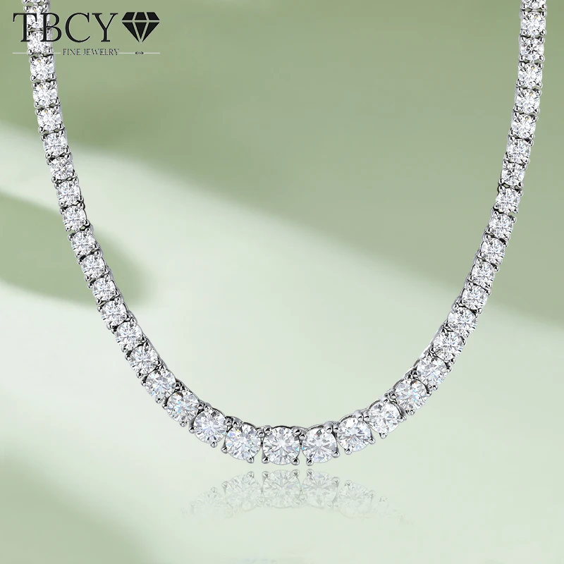 TBCYD Moissanite Tennis Necklace For Women GRA Certified S925 Sterling Silver Diamonds Neck Chain Wedding Party Luxury Jewelry
TBCYD Moissanite Tennis Necklace For Women GRA Certified S925 Sterling Silver Diamonds Neck Chain Wedding Party Luxury Jewelry