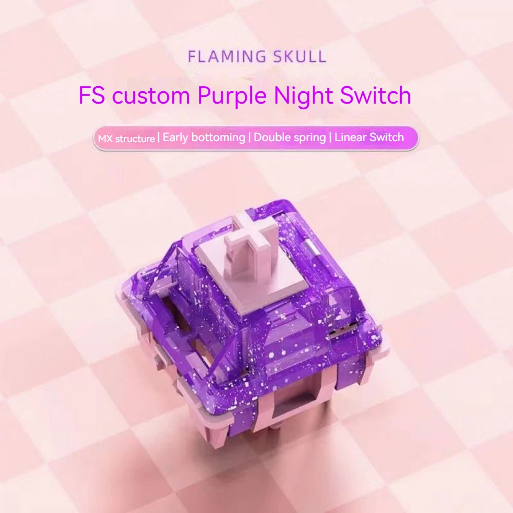 FS Purple Night Switch Mechanical Keyboard Pre Lubed Linear 45gf 5Pin HiFi Switches RGB Transparent Custom DIY For Smooth Office
FS Purple Night Switch Mechanical Keyboard Pre Lubed Linear 45gf 5Pin HiFi Switches RGB Transparent Custom DIY For Smooth Office
