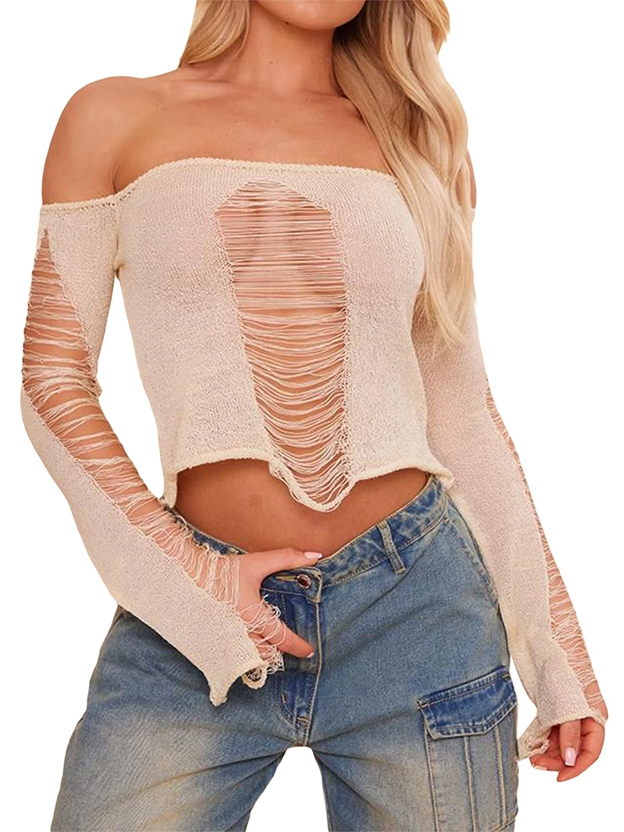 Women s Off Shoulder Crop Top Y2K Ruched Knitted Long Sleeve Stretchy Sexy Slim Fit Cutout Blouse Shirt Sweater A Stylish
Women s Off Shoulder Crop Top Y2K Ruched Knitted Long Sleeve Stretchy Sexy Slim Fit Cutout Blouse Shirt Sweater A Stylish