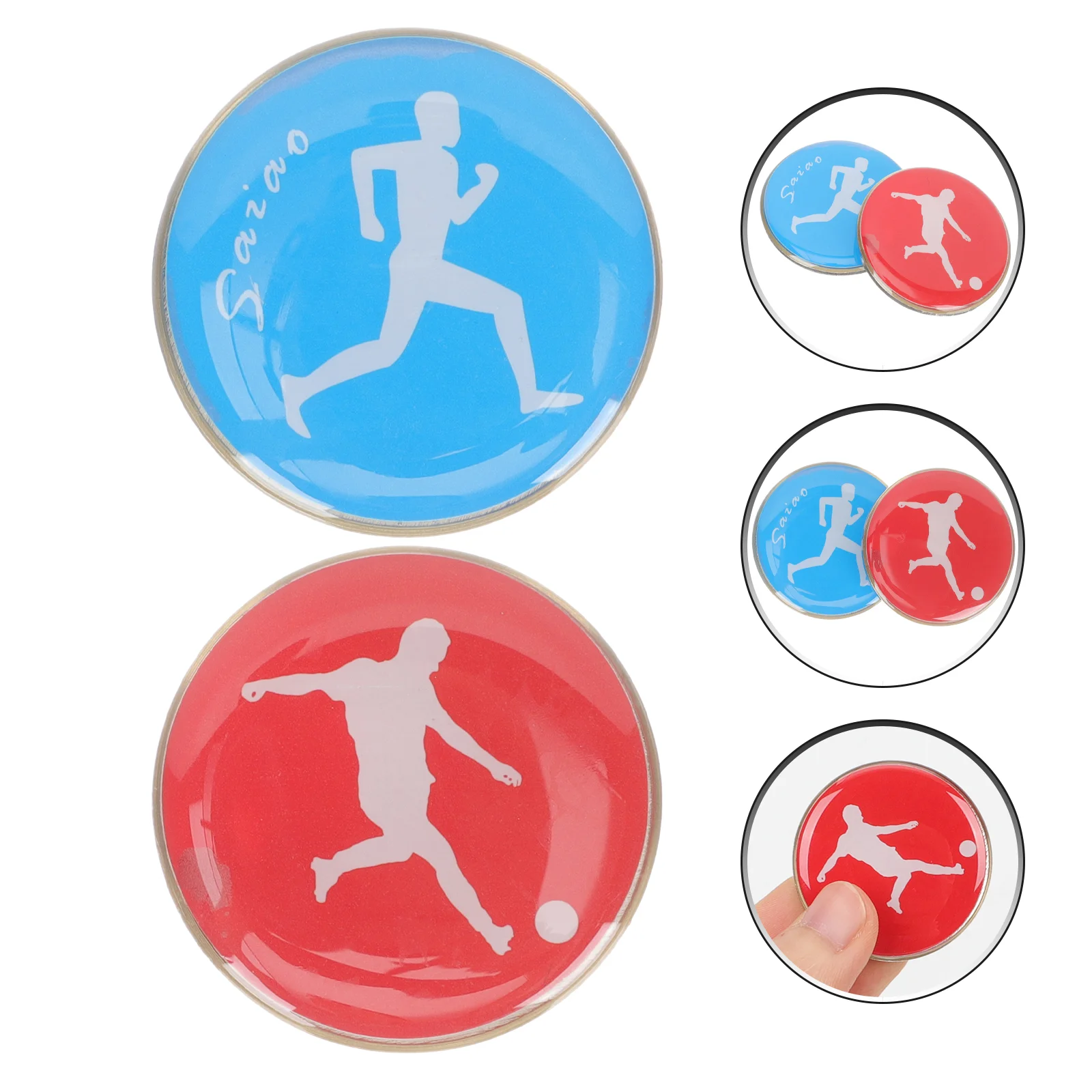 

2 Pcs Side Coin Convenient Referee Coins Volleyball Flip for Picking Metal Badminton Competition Judge