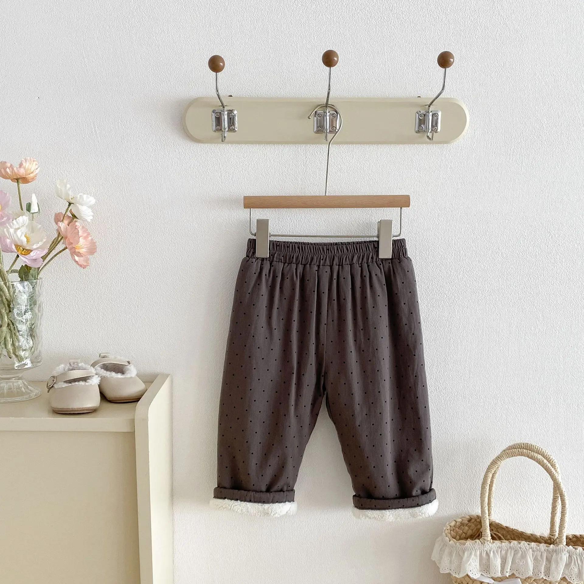 2025 Winter New Children Casual Pants Plus Velvet Thick Girls Dot Print Trousers Baby Boy Fleece Harem Pants Kids Warm Clothes 37 Se804fd849eb3403699c25e87ea8dd5e5N