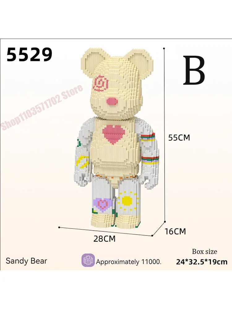 Cartoon MOC Big Mega Bearbrick Violent Bear Gloomy Bear Micro Model 13500PCS Miniature Building Blocks Brick Puzzle Toys GiftCar
Cartoon MOC Big Mega Bearbrick Violent Bear Gloomy Bear Micro Model 13500PCS Miniature Building Blocks Brick Puzzle Toys GiftCar