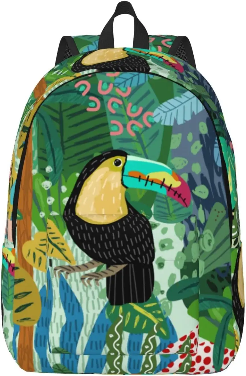 Backpack Casual Lightweight Sloth And Jungle Toucan Laptop Backpack Men Women Travel Bag Outdoor Canvas Daypack
Backpack Casual Lightweight Sloth And Jungle Toucan Laptop Backpack Men Women Travel Bag Outdoor Canvas Daypack