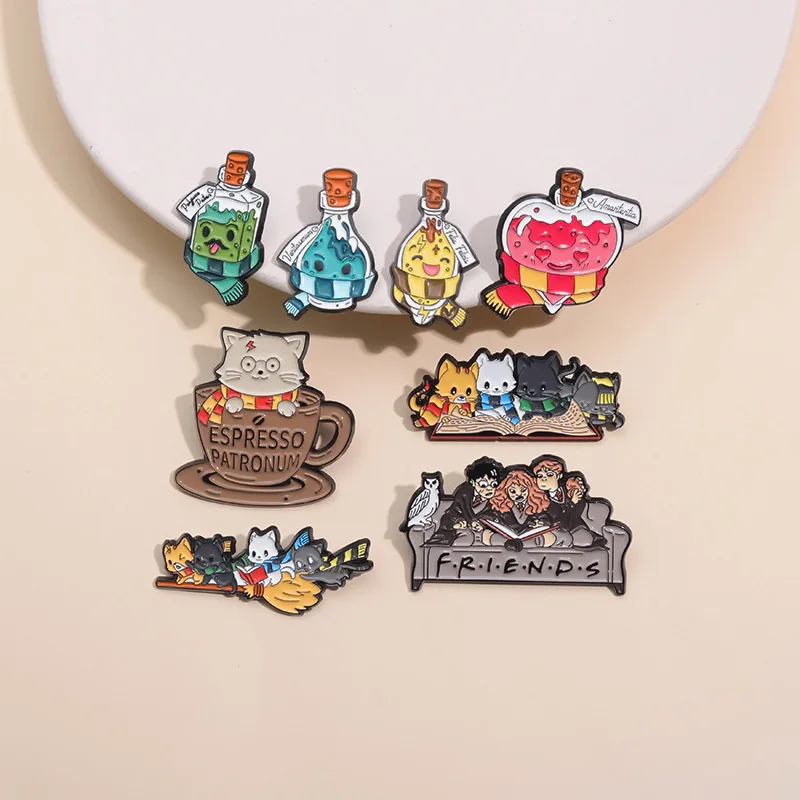 8 Pcs Cartoon Animation Film Television Character Brooch Potion Cat Costume Accessories Lapel Pin Baking Paint Alloy Badge
8 Pcs Cartoon Animation Film Television Character Brooch Potion Cat Costume Accessories Lapel Pin Baking Paint Alloy Badge
