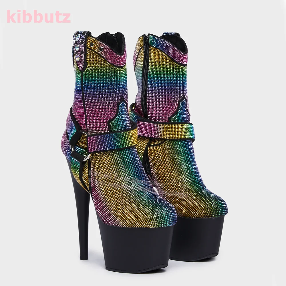Crystal Pointed Toe Spike Heel Ankle Knee Boots Platform Rhinestone Glossy Side Zipper Belt Buckle Luxury Sexy Fashion Shoes New
Crystal Pointed Toe Spike Heel Ankle Knee Boots Platform Rhinestone Glossy Side Zipper Belt Buckle Luxury Sexy Fashion Shoes New