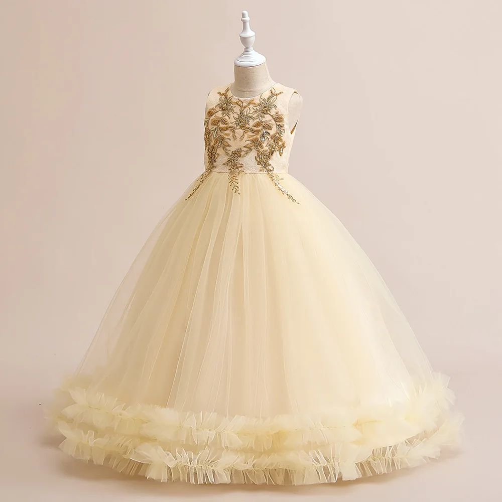 Sleeveless Girls Dress Summer Children's Clothing Party Elegant Princess Long Tulle Baby Girls Kids Lace Wedding Ceremony Dress
Sleeveless Girls Dress Summer Children's Clothing Party Elegant Princess Long Tulle Baby Girls Kids Lace Wedding Ceremony Dress