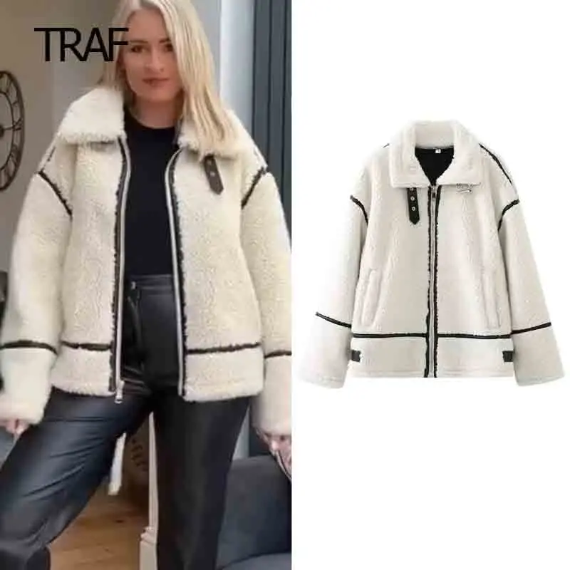 TRAF Faux Fur Jackets for Women Coat Autumn 2023 Bomber Jacket Demi-Season Jacket for Women Cropped Jacket Korean Cropped Coats
TRAF Faux Fur Jackets for Women Coat Autumn 2023 Bomber Jacket Demi-Season Jacket for Women Cropped Jacket Korean Cropped Coats