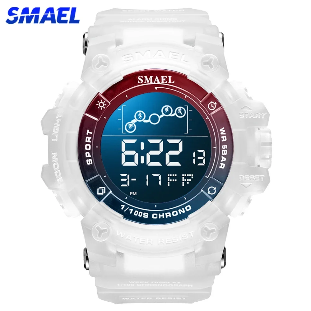 SMAEL Digital Watch Mens Alarm Clock Count Down Military Big Dial LED Electronic Fashion Wristwatch Casual Sport Watches for Man
SMAEL Digital Watch Mens Alarm Clock Count Down Military Big Dial LED Electronic Fashion Wristwatch Casual Sport Watches for Man