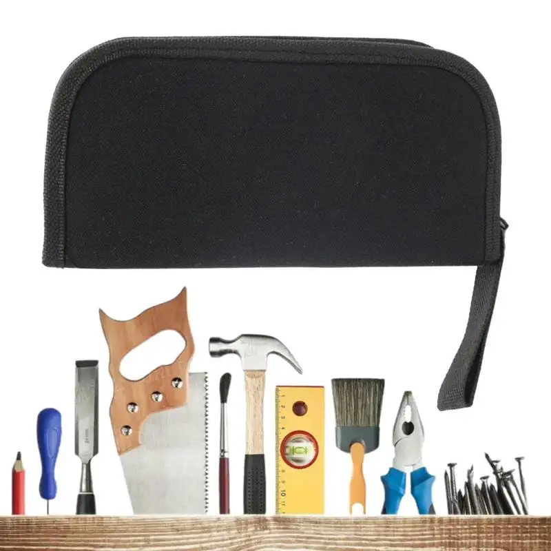 Black Multi-functional Canvas Watch Repair Portable Tool Bag Zipper Storage Hardware Car Repair Kit 
Black Multi-functional Canvas Watch Repair Portable Tool Bag Zipper Storage Hardware Car Repair Kit