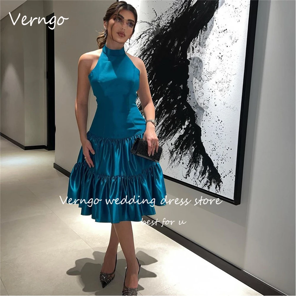 Verngo Hunter Satin A Line Saudi Arabic Women Evening Party Dresses High Neck Tiered Skirt Tea Length Formal Prom Gowns
Verngo Hunter Satin A Line Saudi Arabic Women Evening Party Dresses High Neck Tiered Skirt Tea Length Formal Prom Gowns