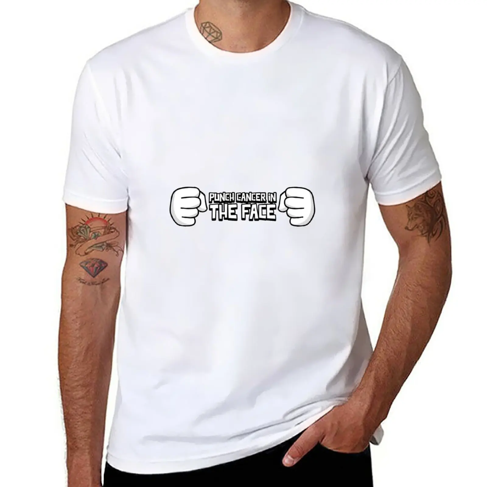 New Punch cancer in the face T-Shirt graphic t shirt Short sleeve tee designer t shirt men
New Punch cancer in the face T-Shirt graphic t shirt Short sleeve tee designer t shirt men