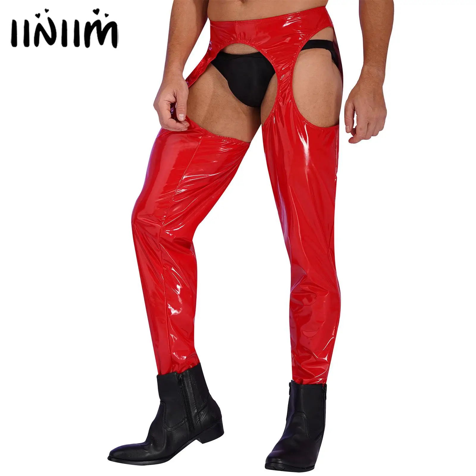 Mens Trousers Shiny Wet Look Patent Leather Pants High Waist Hollow Out Crotchless Open Butt Latex Skinny Leggings Clubwear
Mens Trousers Shiny Wet Look Patent Leather Pants High Waist Hollow Out Crotchless Open Butt Latex Skinny Leggings Clubwear