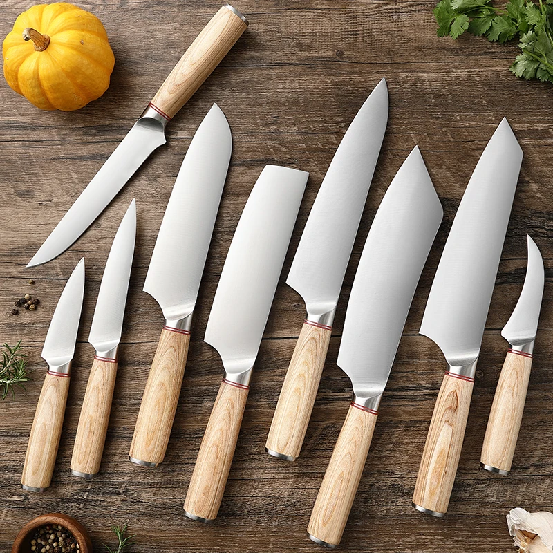 1-9PC Kitchen Knives Set Stainless Steel Sharp Japanese Chef Santoku Cleaver Slicing Utility Boning Butcher Knife Kitchen Tool
1-9PC Kitchen Knives Set Stainless Steel Sharp Japanese Chef Santoku Cleaver Slicing Utility Boning Butcher Knife Kitchen Tool