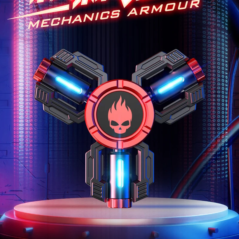 

27 Light Effect Mechanical Armor Luminous Fidget Spinner EDC Metal Anti-stress Fidget Toys Roating Gyro Fingertip Hand Spinner