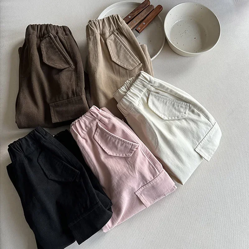 Fashion Baby Boy Girl Cargo Pants Cotton Autumn Winter Infant Toddler Child Loose Trousers Kids Casual Pants Baby Clothes 1-10Y
Fashion Baby Boy Girl Cargo Pants Cotton Autumn Winter Infant Toddler Child Loose Trousers Kids Casual Pants Baby Clothes 1-10Y