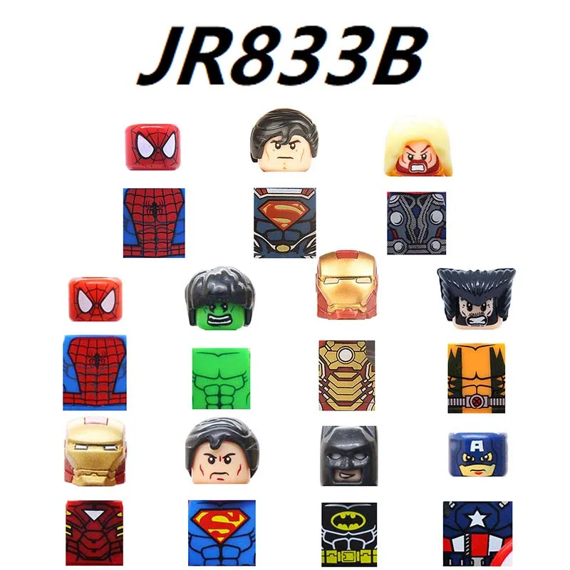 

JR833B SuperHero Mini Building Block Action Figure Spider Man Batman Image Dolls Puzzle Assembly Toy Bricks Kid Gifts Wholesales