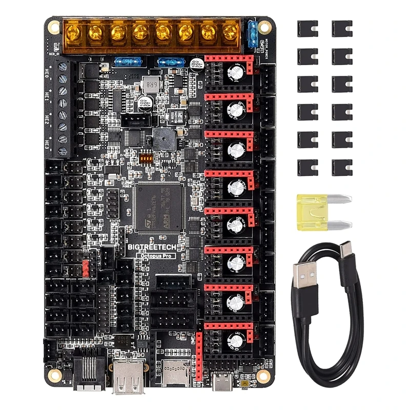 BIGTREETECH-Octopus for Pro V1.0 Motherboard 3D Printer Parts vs Spider V1.1 TMC2209 TMC5160 Pro Ender 3 V2 Voron Upgrade
BIGTREETECH-Octopus for Pro V1.0 Motherboard 3D Printer Parts vs Spider V1.1 TMC2209 TMC5160 Pro Ender 3 V2 Voron Upgrade