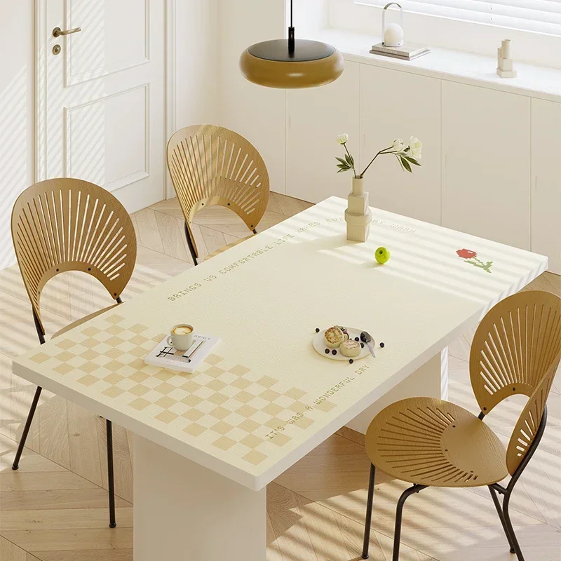 

Table cloth waterproof, oil resistant, scald resistant, washable, and insulated leather dining table mat,