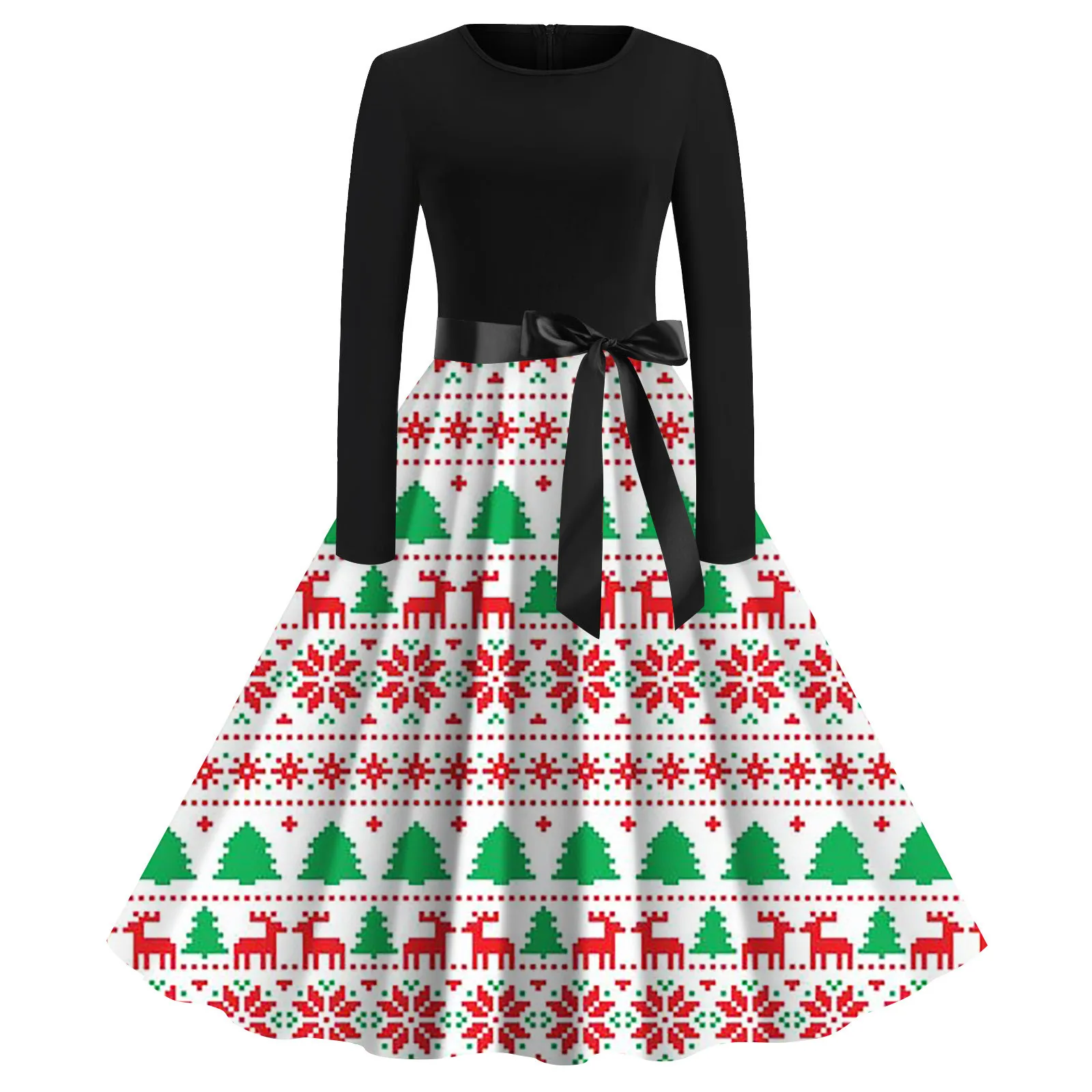 Winter Christmas Dresses Women 50s 60s Vintage Robe Swing Pinup Elegant Party Dress Long Sleeve Casual Christmas Print Vestidos
Winter Christmas Dresses Women 50s 60s Vintage Robe Swing Pinup Elegant Party Dress Long Sleeve Casual Christmas Print Vestidos