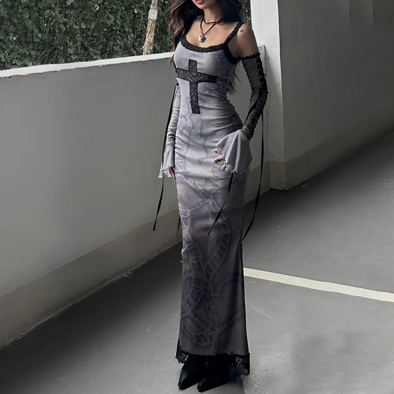 New Designed Fashion Women Dress Non-sleeve Slim Pullover Printing Patchwork Gothic Style Ladies Suspender Dress For Spring 2024
New Designed Fashion Women Dress Non-sleeve Slim Pullover Printing Patchwork Gothic Style Ladies Suspender Dress For Spring 2024