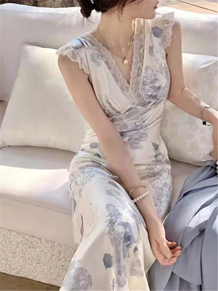 Beach Dress Sexy Women Summer 2022 Fashion Evening Party Ladies Elegant Clothes Print Floewrs Vintage Satin Midi Dresses Female
Beach Dress Sexy Women Summer 2022 Fashion Evening Party Ladies Elegant Clothes Print Floewrs Vintage Satin Midi Dresses Female