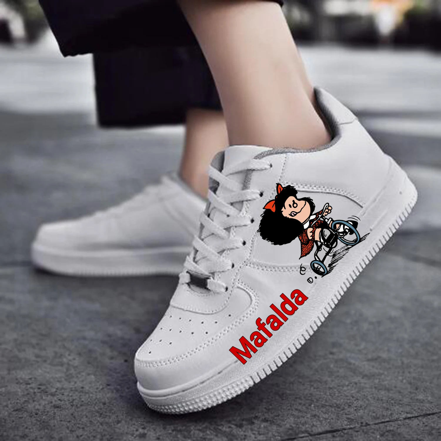 Cartoon Role Mafalda AF Basketball Mens Womens Sports Running High Quality Flats Force Sneakers Lace Up Mesh Custom Made Shoe
Cartoon Role Mafalda AF Basketball Mens Womens Sports Running High Quality Flats Force Sneakers Lace Up Mesh Custom Made Shoe