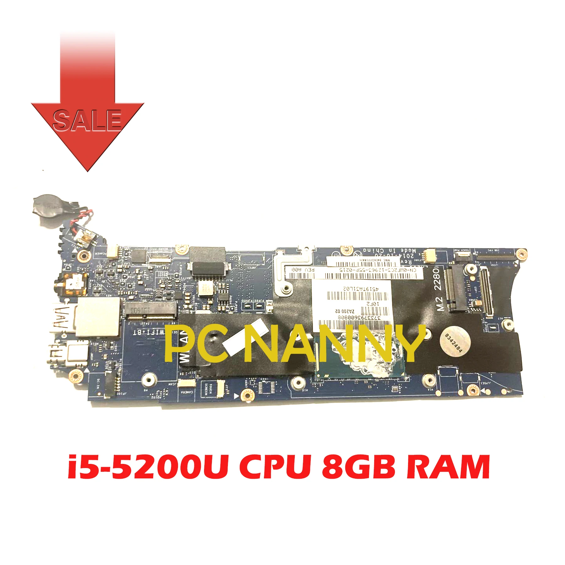 Материнская плата PCNANNY для ноутбука DELL XPS 13 9343, телефон, процессор i5-5200U, 8 Гб ОЗУ, WF2C3 0WF2C3
Материнская плата PCNANNY для ноутбука DELL XPS 13 9343, телефон, процессор i5-5200U, 8 Гб ОЗУ, WF2C3 0WF2C3