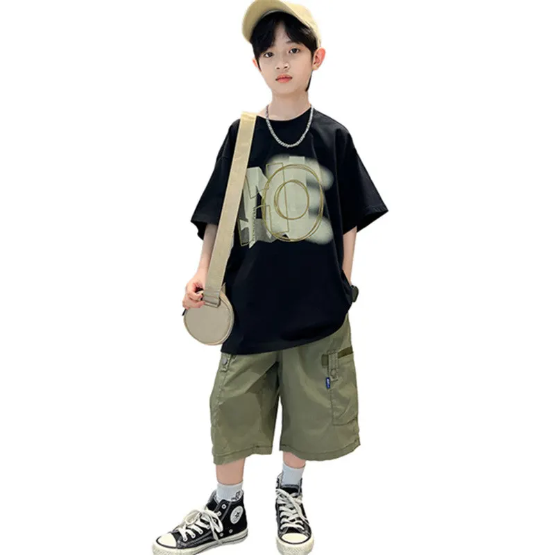 Summer Clothing Sets For Boys 2023 Big Boy Casual Print T Shirts + Shorts 2Pcs Cool Streetwear Teenager Fashion Tracksuits Suits
Summer Clothing Sets For Boys 2023 Big Boy Casual Print T Shirts + Shorts 2Pcs Cool Streetwear Teenager Fashion Tracksuits Suits