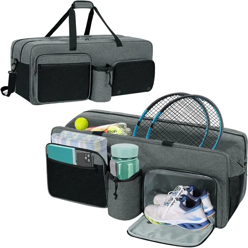 Raquet Carrier Tennis Crossbody Bag Durable with Handle Travel Luggage Bag Large Capacity Gray Tennis Equipment Package
Raquet Carrier Tennis Crossbody Bag Durable with Handle Travel Luggage Bag Large Capacity Gray Tennis Equipment Package