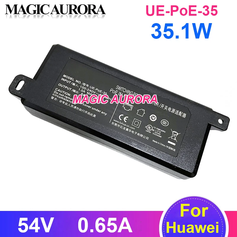 Original UE-PoE-35 SWITCHING Power Adapter 54V 0.65A 35.1W For Huawei AP Gigabit POE 35-54A Injector Module Power Supply
Original UE-PoE-35 SWITCHING Power Adapter 54V 0.65A 35.1W For Huawei AP Gigabit POE 35-54A Injector Module Power Supply