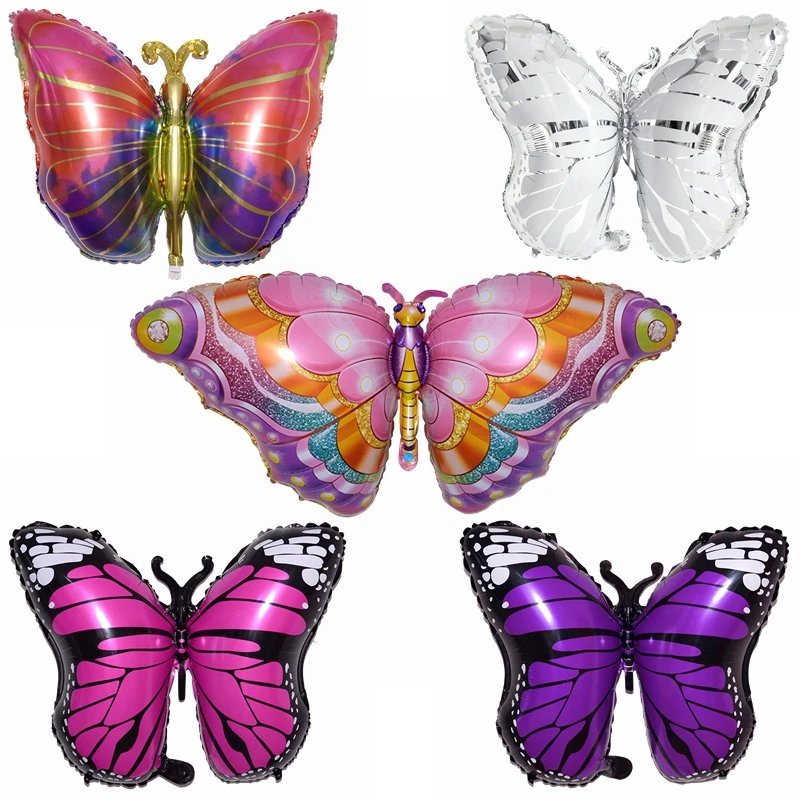 

Large Butterfly Aluminum Foil Balloons Wedding Butterfly Balloon Decoration Birthday Party Baby Shower Air Globos Kids Gift Toys