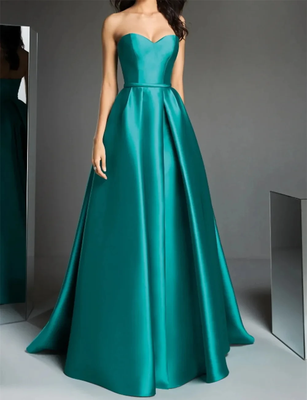 LYLDS Green New Simple Evening Dresses Strapless Sleeveless Party Prom Gowns A-Line Zipper Back Organza вечернее платье D10012
LYLDS Green New Simple Evening Dresses Strapless Sleeveless Party Prom Gowns A-Line Zipper Back Organza вечернее платье D10012